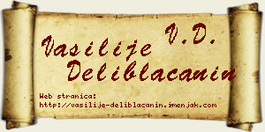 Vasilije Deliblaćanin vizit kartica